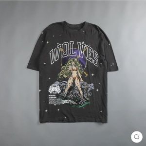 DARC SPORT FIERCE "PREMIUM VINTAGE" OVERSIZED UNISEX TEE IN WOLF GRAY STARRY